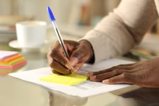 Person, Writing, Pen