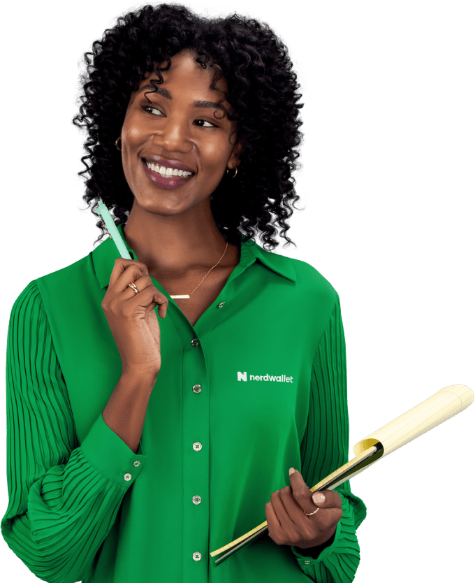 Smiling person with tablet