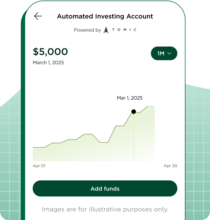 Automated investing screen from NerdWallet app