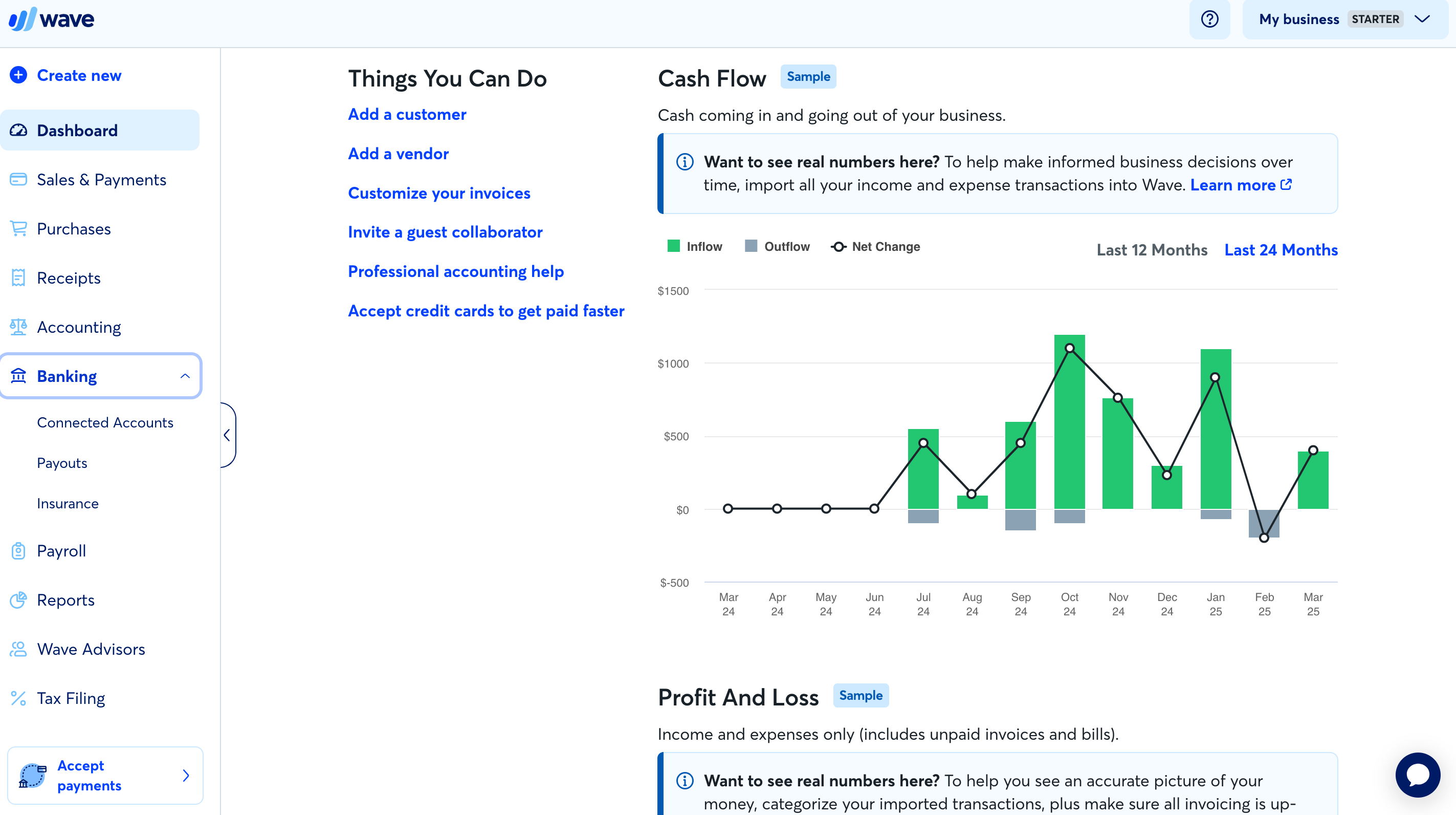 Wave dashboard 