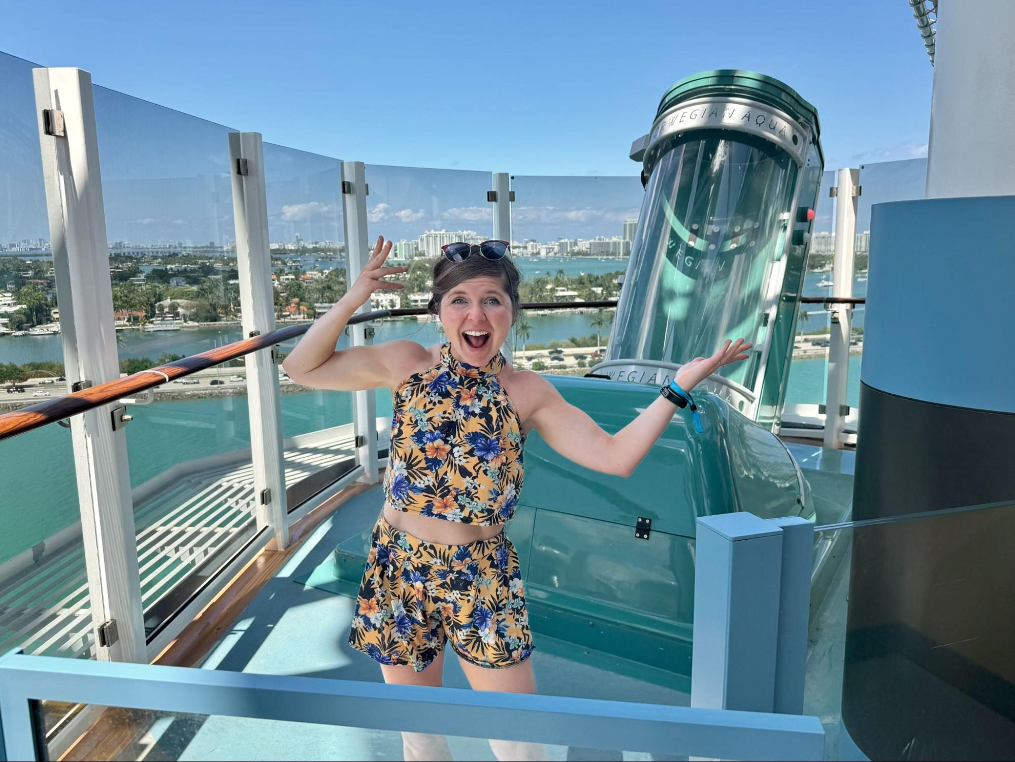 norwegian cruise line NCL Aqua slide
