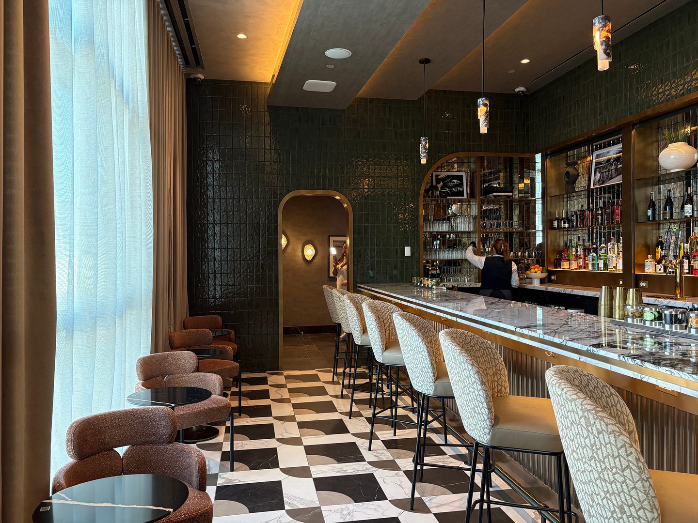 Bar, Person, Chair