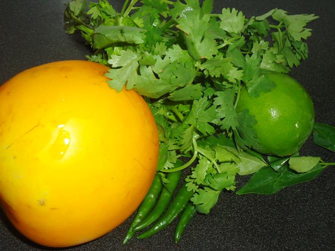 ingredients for making dosakaya pachadi recipe