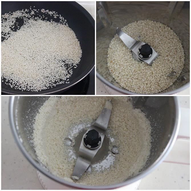toast sesame seeds