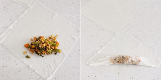 vegetable filling to make spring roll recipe