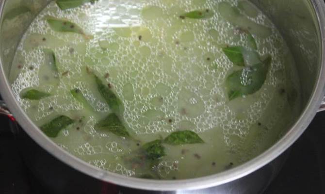 addition of water to boil potatoes