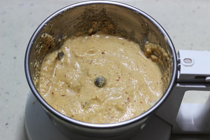 add water to make smooth paste for sorakkai kootu