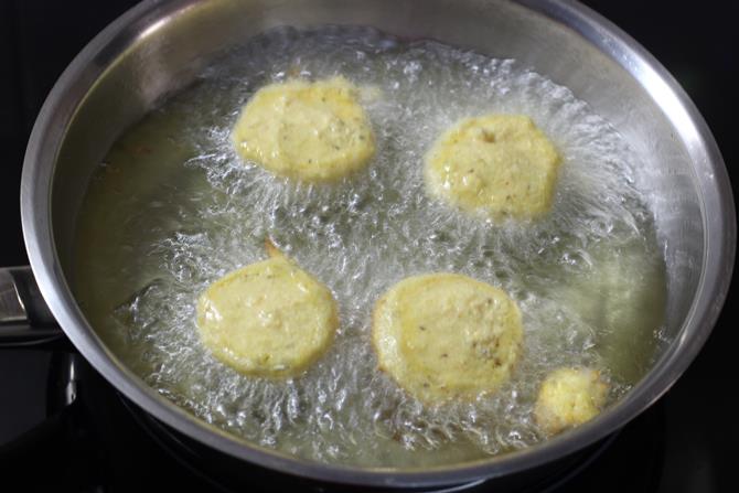 fry batter coated egg slices