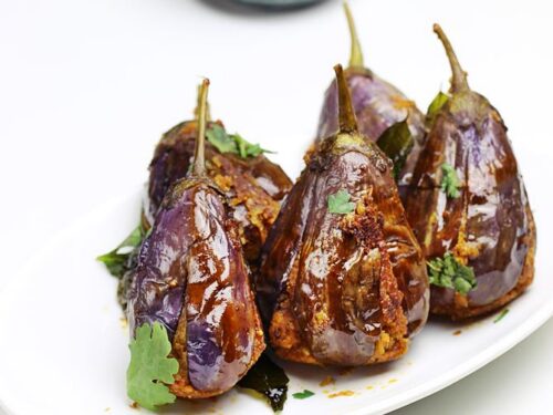 Stuffed Brinjal Fry (Gutti Vankaya Fry)