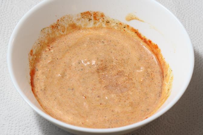 mix the spices to marinate