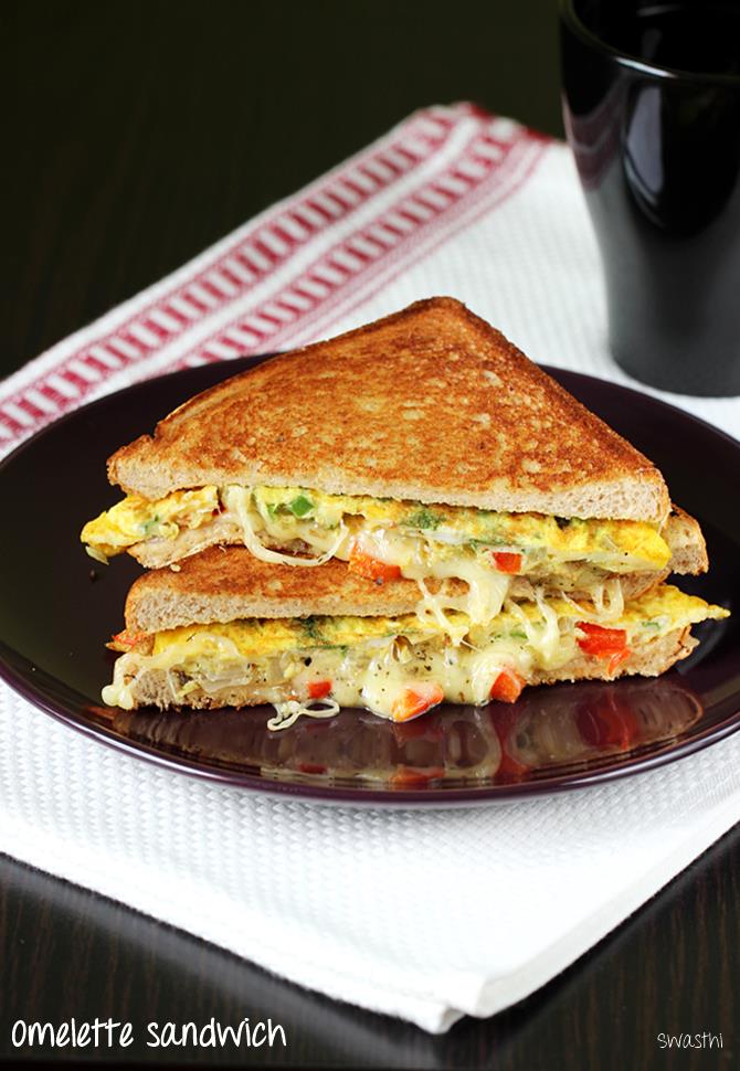 bread omelette sandwich recipe