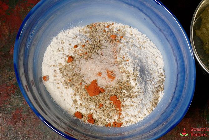 ingredients to make the dough