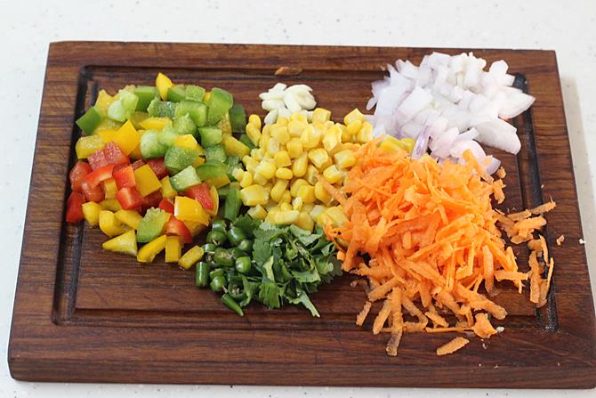 vegetables for the filling