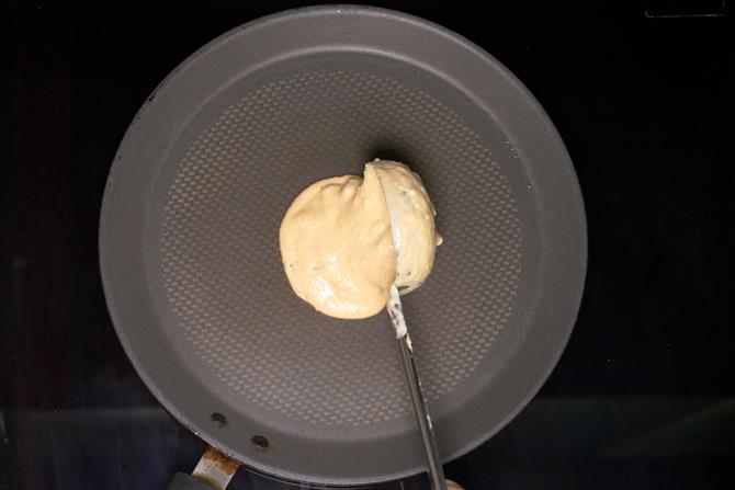 grease pan and spread batter