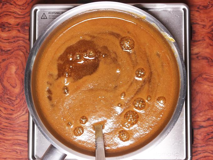 simmer butterscotch sauce