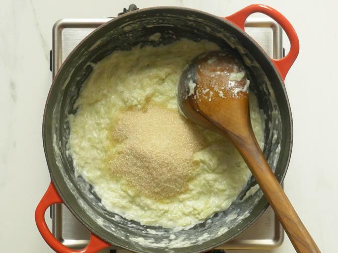 cooking until milk is absorbed