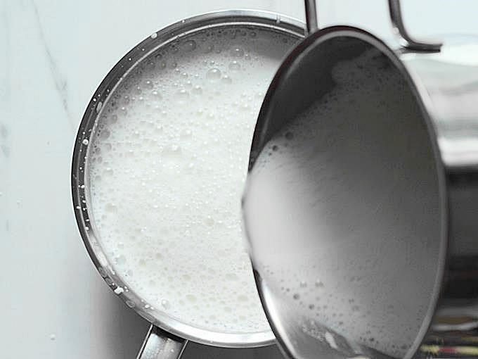 frothing milk
