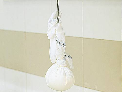 draining whey