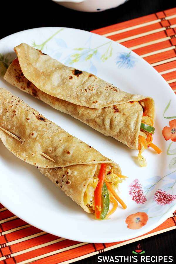 veg rolls chapati rolls