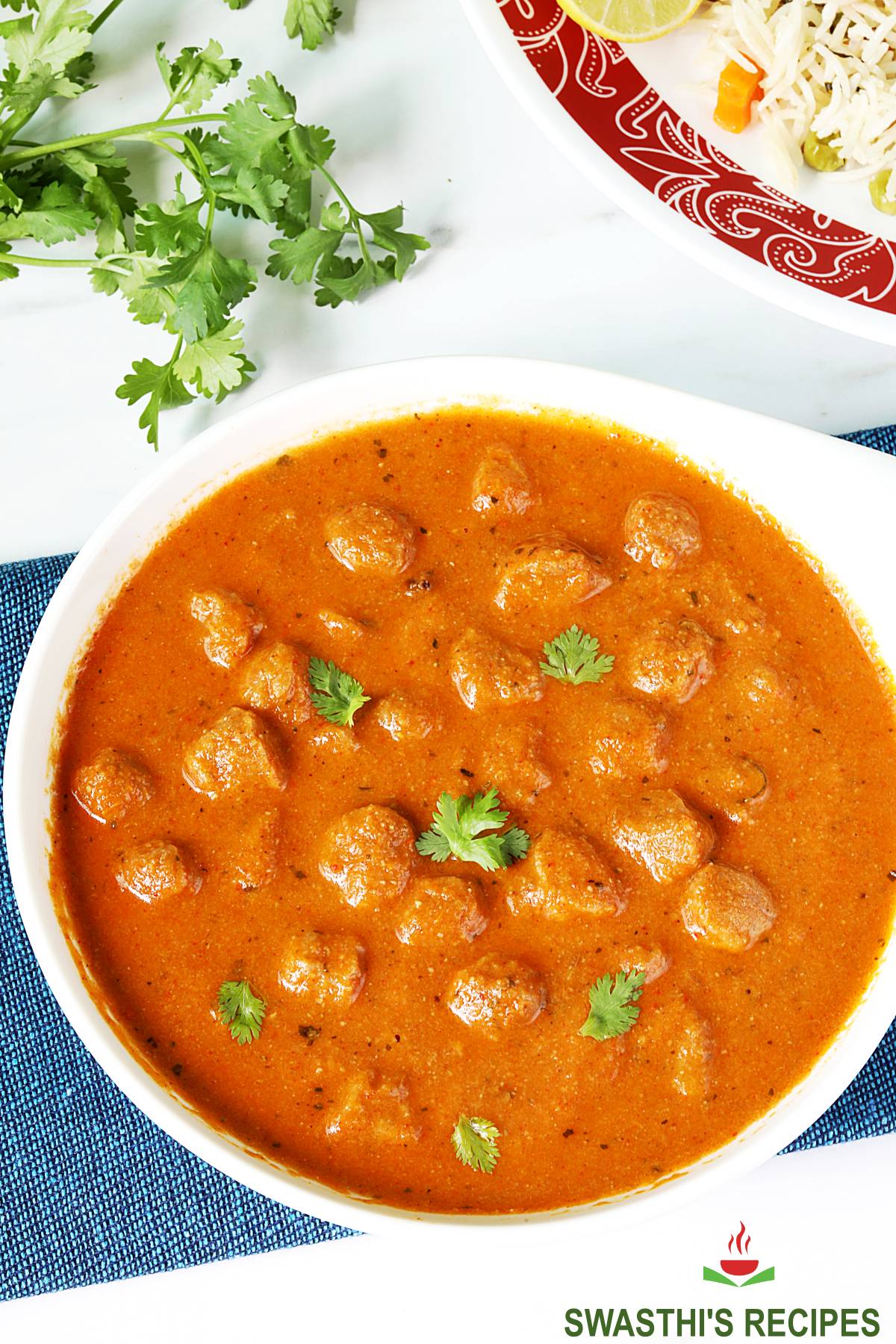 soya chunks curry, meal maker curry