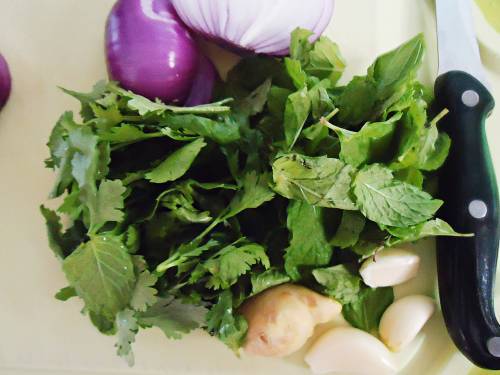 green paste for soya biryani