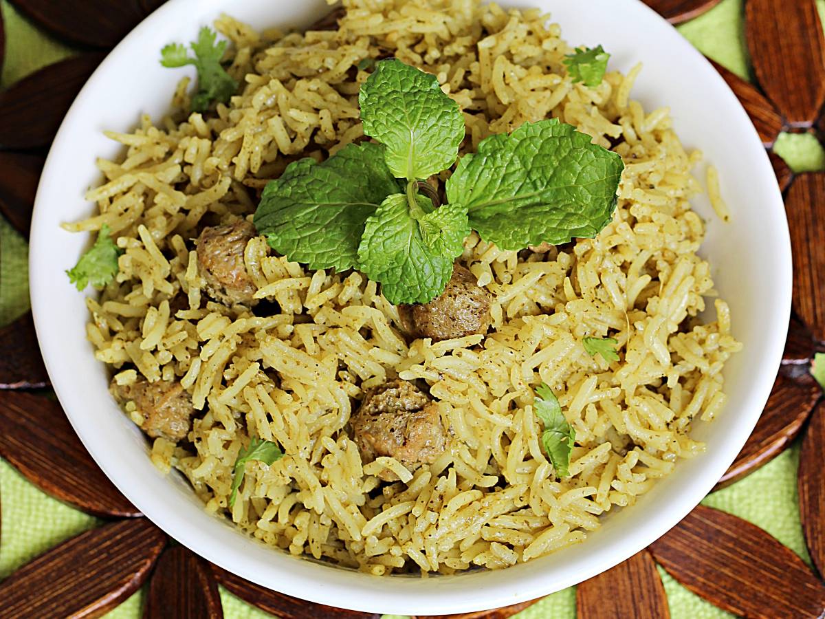 soya chunks biryani