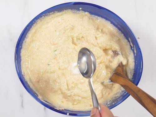 adding leavening to the batter