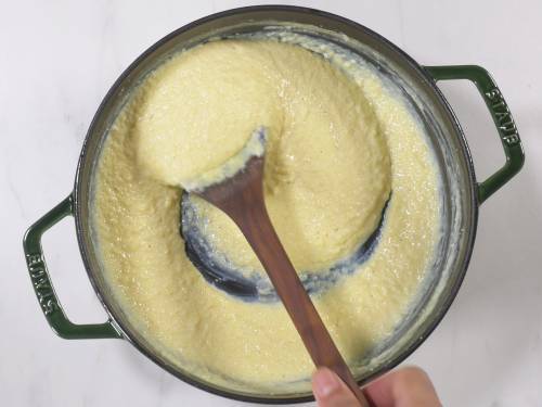 Thick phirni kept for cooling