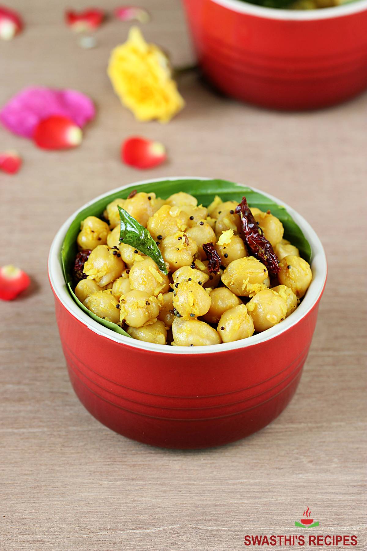 Sundal Recipe made with chickpeas