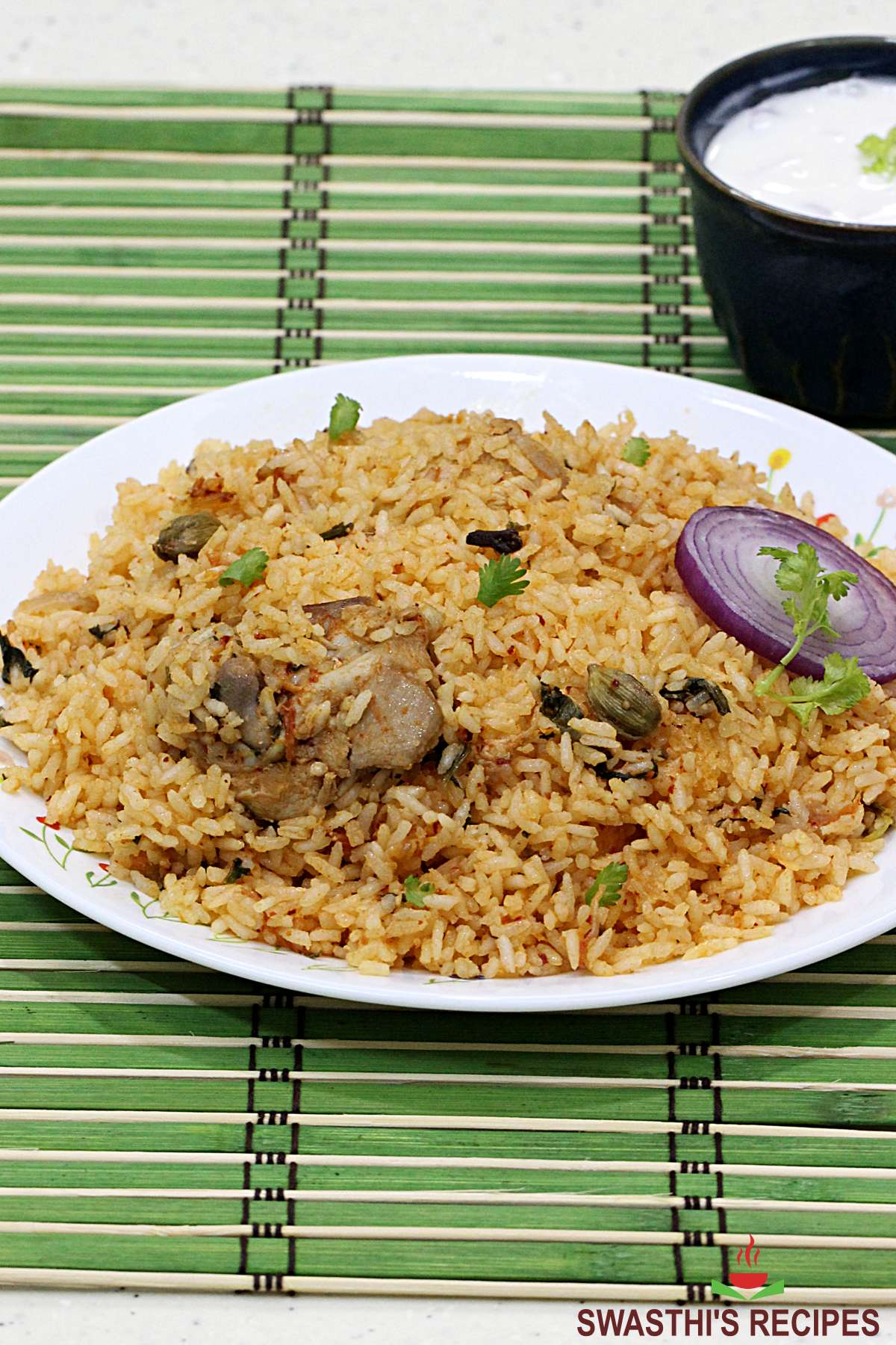 Ambur Star Biryani Served in a plate