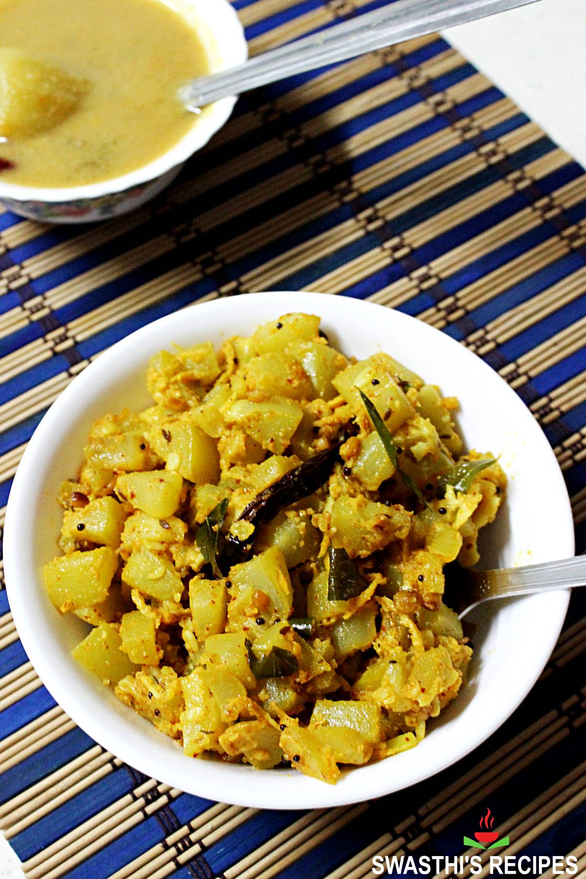 Bottle gourd curry made with gourd spices and herbs