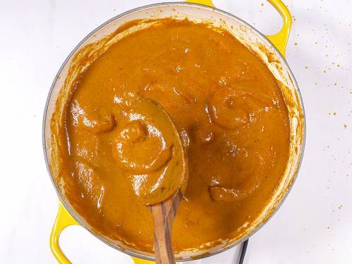 cooking shrimp in tikka masala