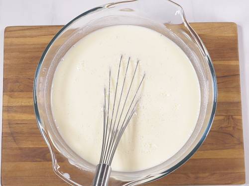 gram flour and yogurt mixed with water