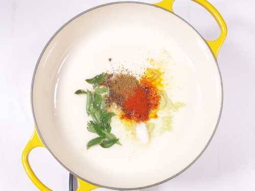 spices in oil