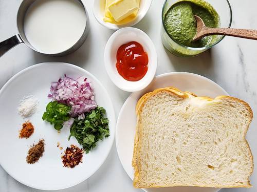 ingredients for masala french toast