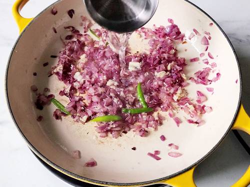 deglazing the pan