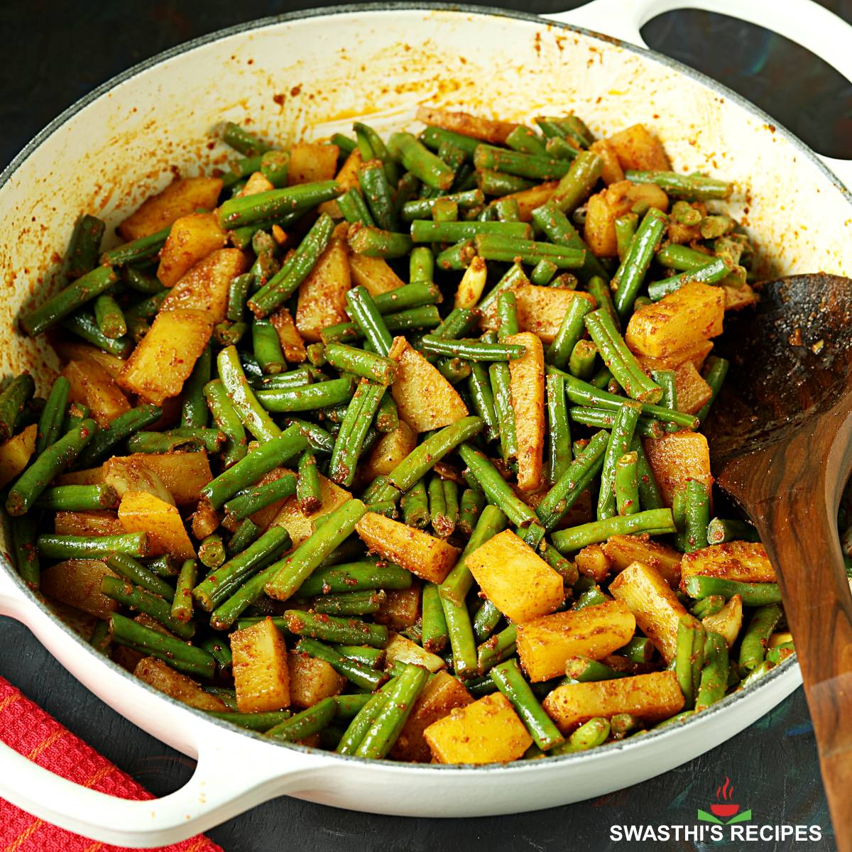 Green Beans and Potatoes Recipe - Aloo Beans