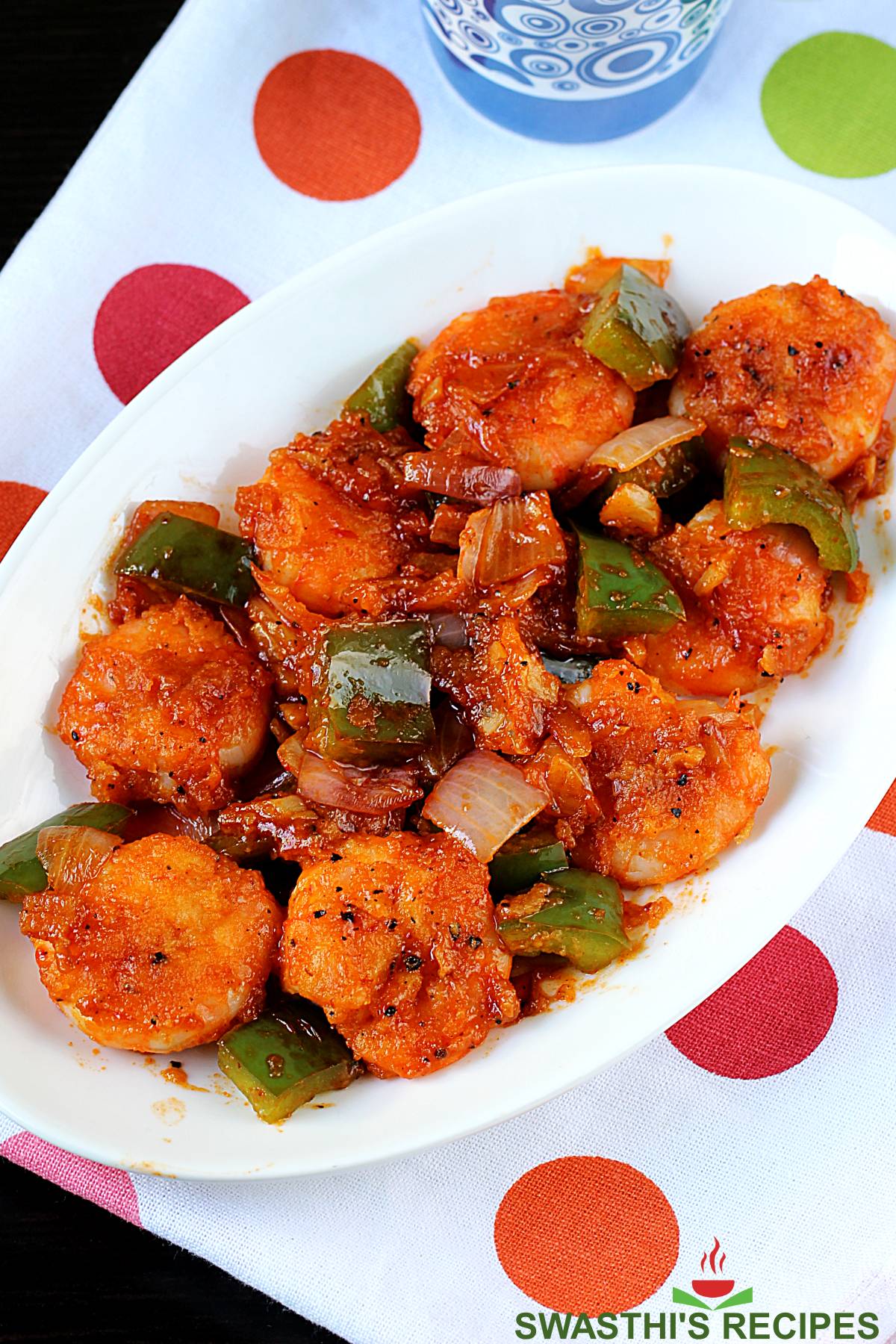 Chilli Prawns - Shrimp Manchurian