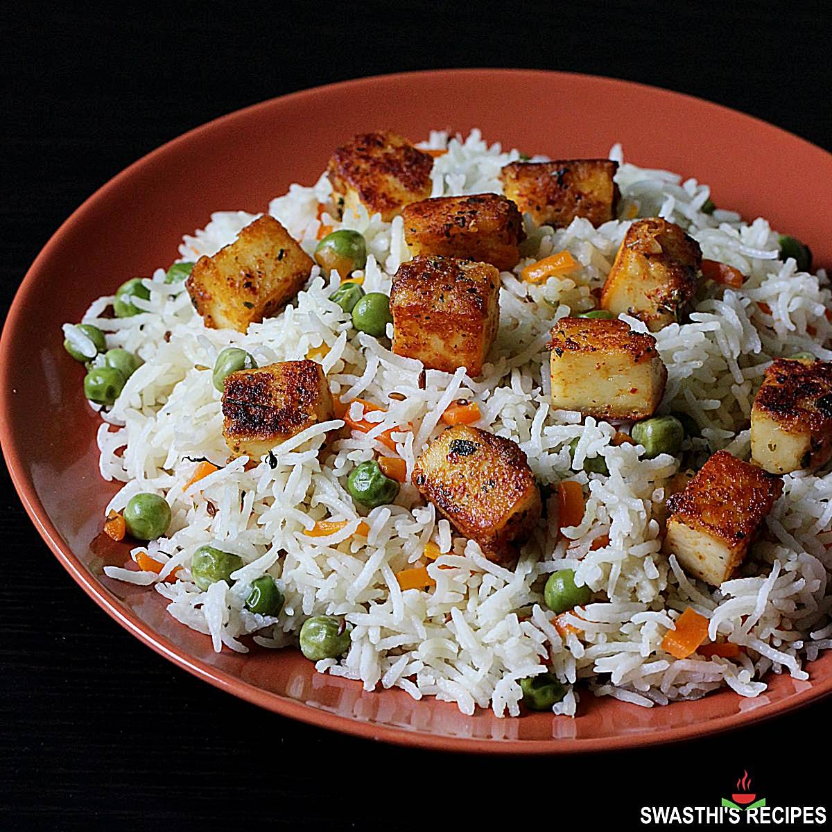 Paneer Pulao Recipe - Paneer Rice