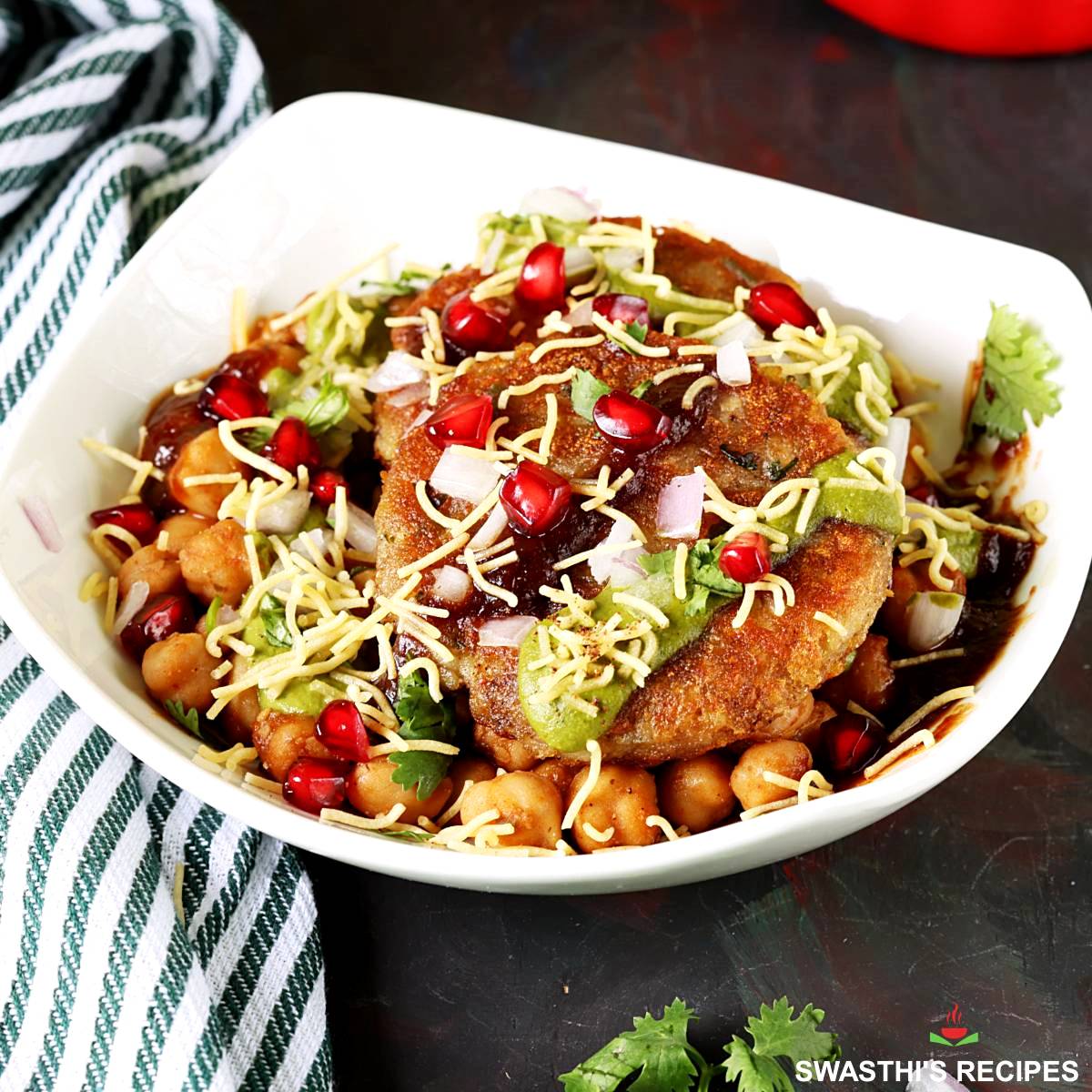 Tikki Chaat - Chole Tikki Chaat Recipe