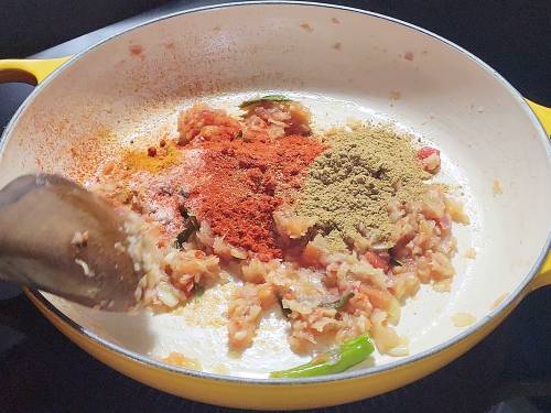 adding spices
