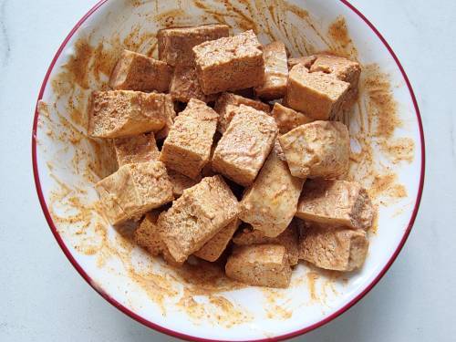 marinated tofu with spices