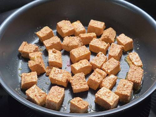 pan frying marinated tofu