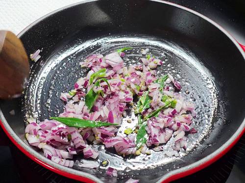 sauteed red onions for
